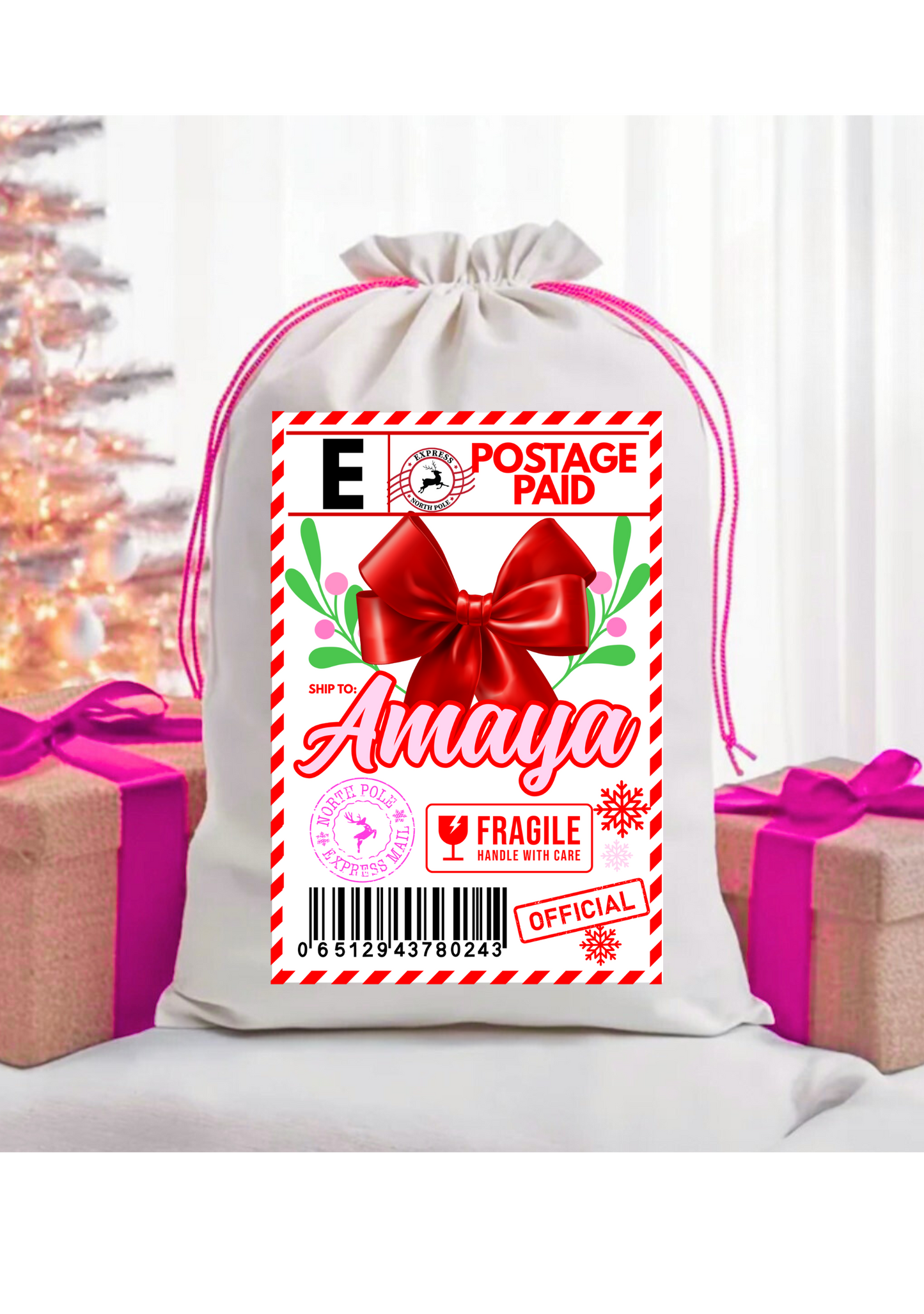 Personalized Santa Sack – Christmas Gift Bag