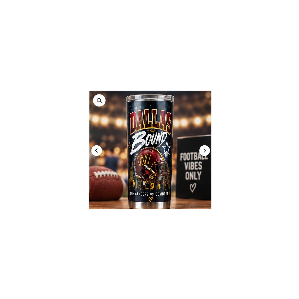 Dallas Bound straight 20 oz tumbler product mockup