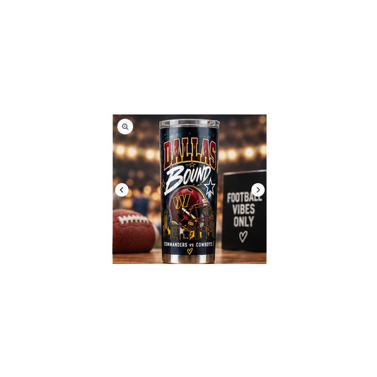 Dallas Bound straight 20 oz tumbler product mockup