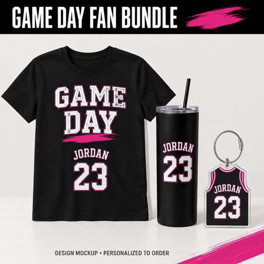 GAME DAY FAN BUNDLE — illustrative personalized design mockup