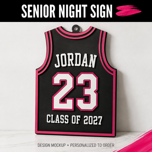 SENIOR NIGHT SIGN — illustrative personalized design mockup