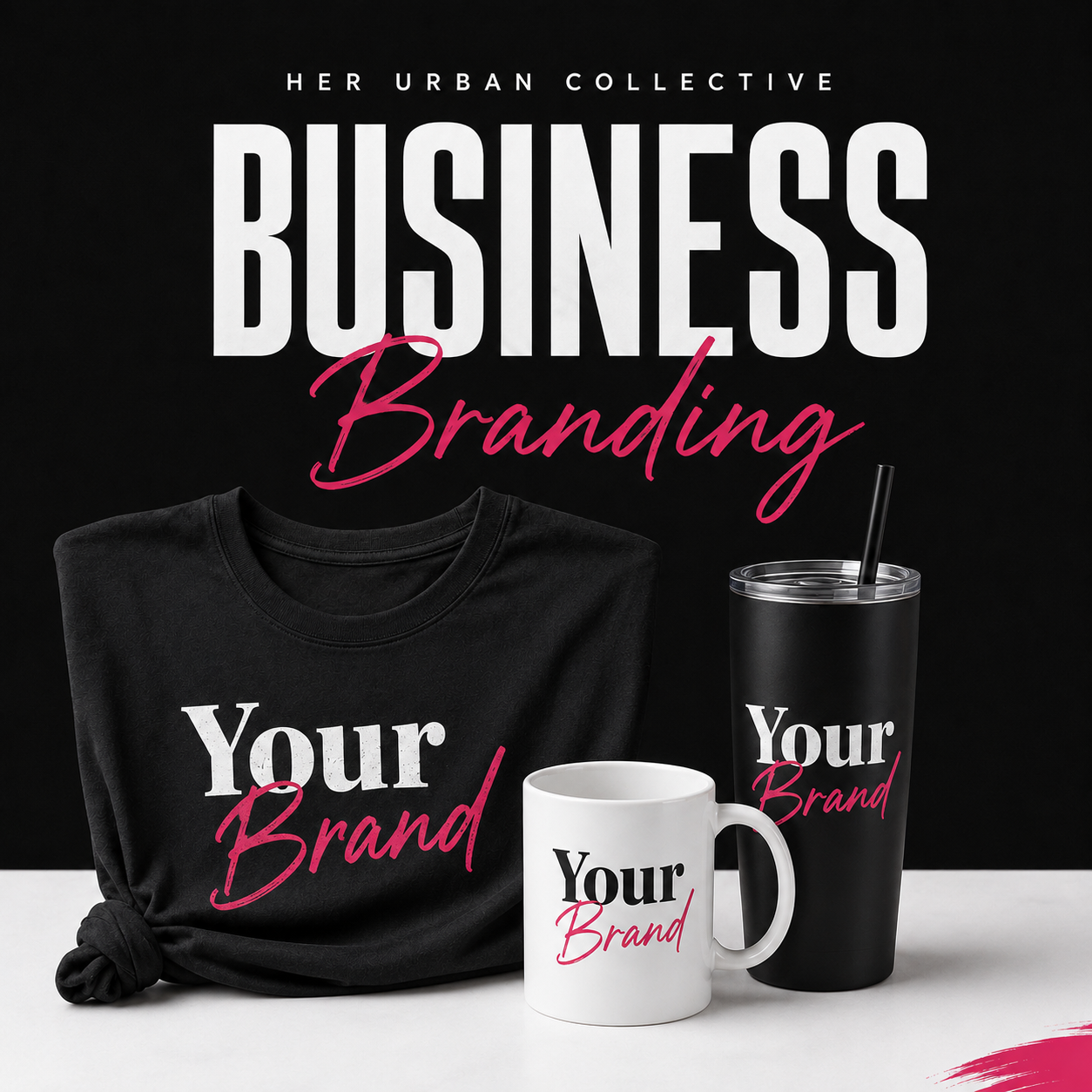 business branding — illustrative product mockups