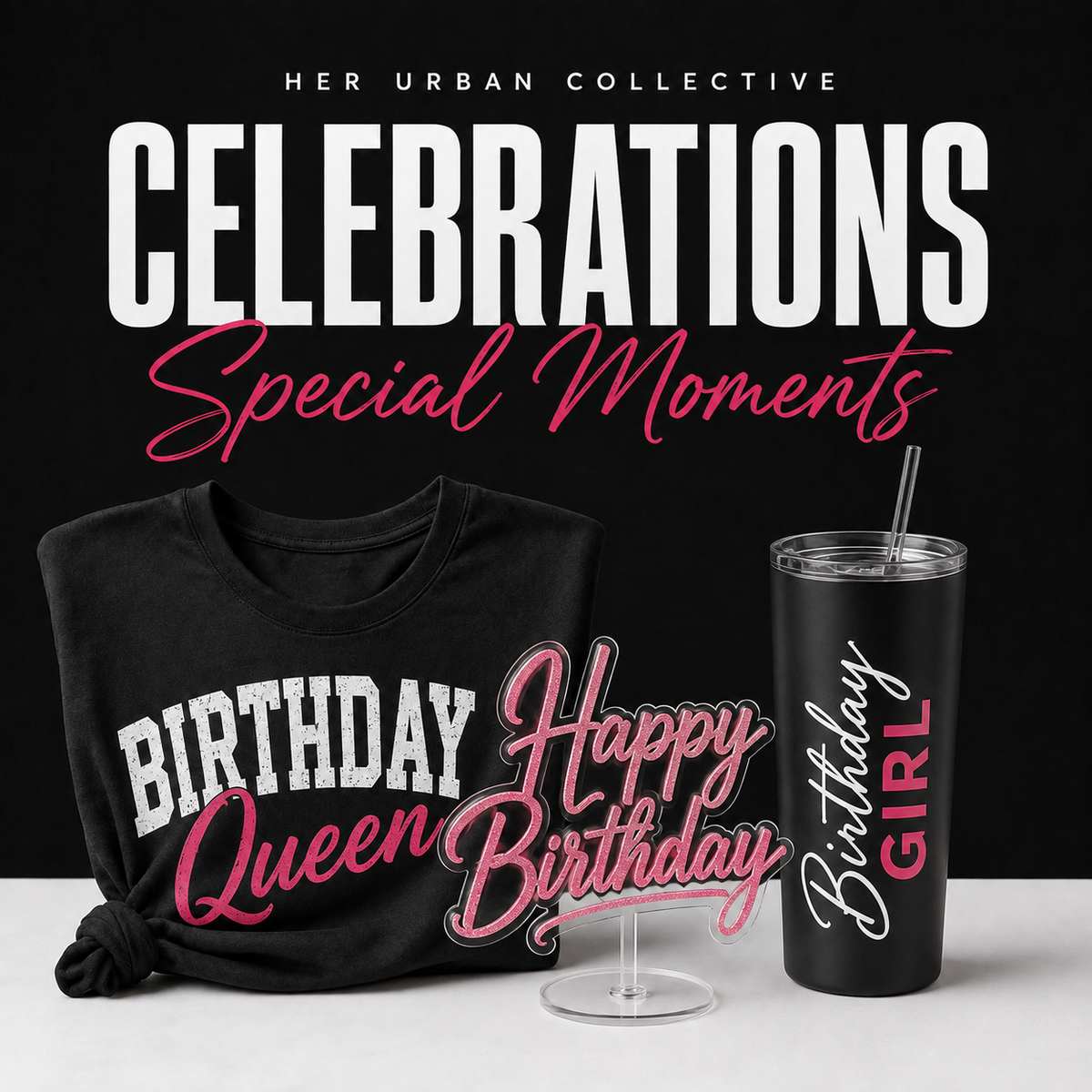 celebrations — illustrative product mockups