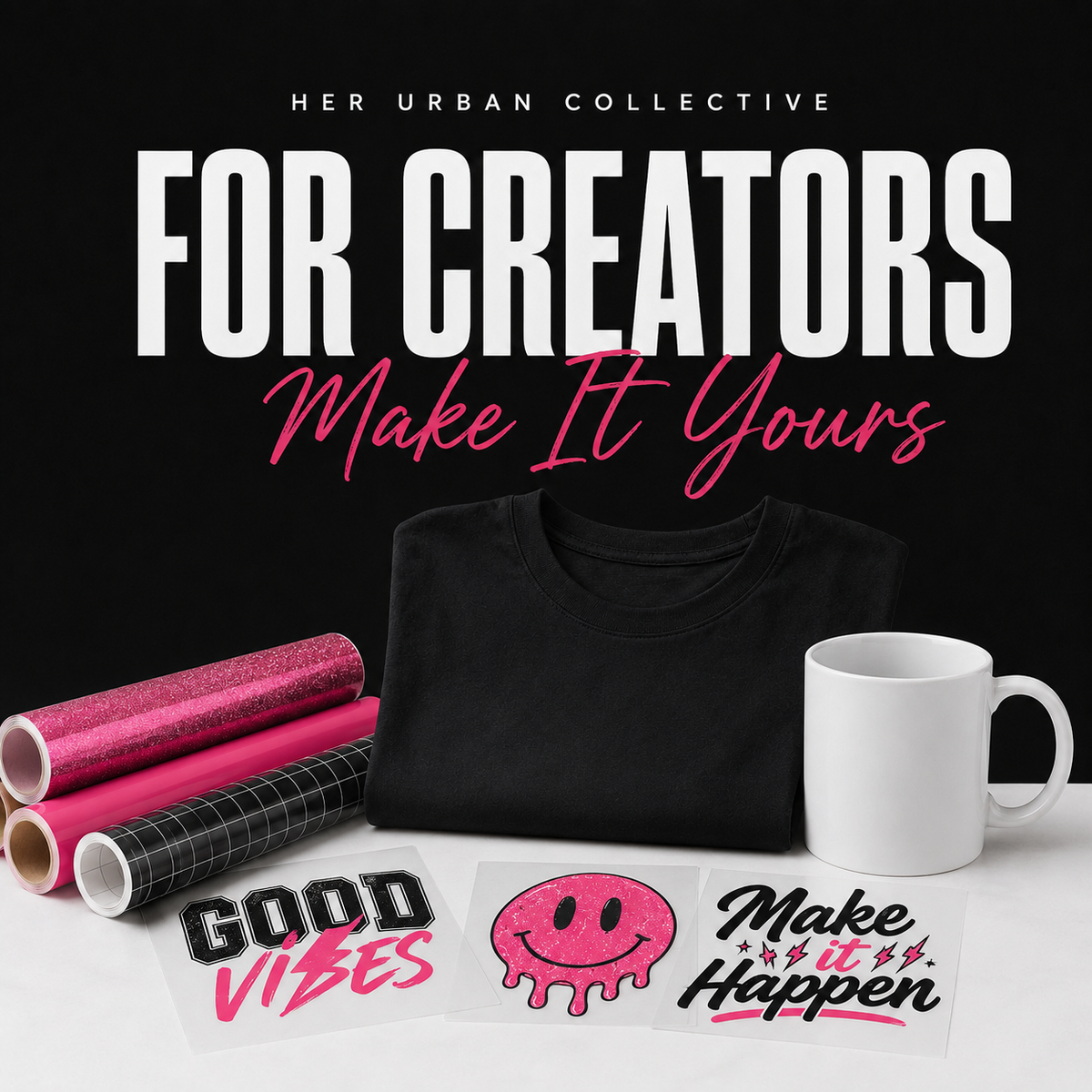 for creators — illustrative product mockups