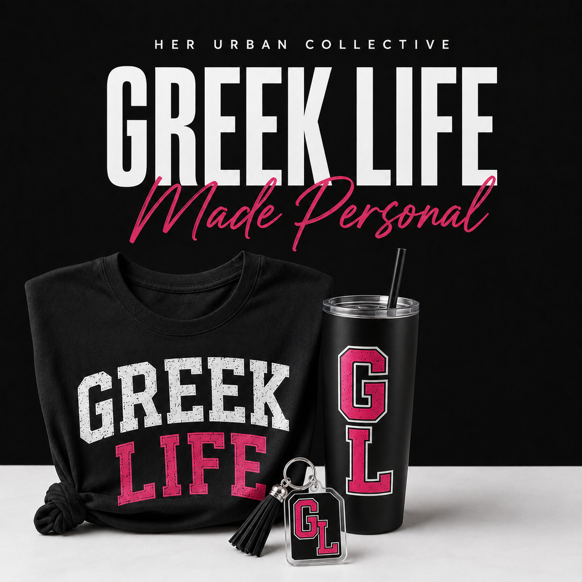 greek life — illustrative product mockups