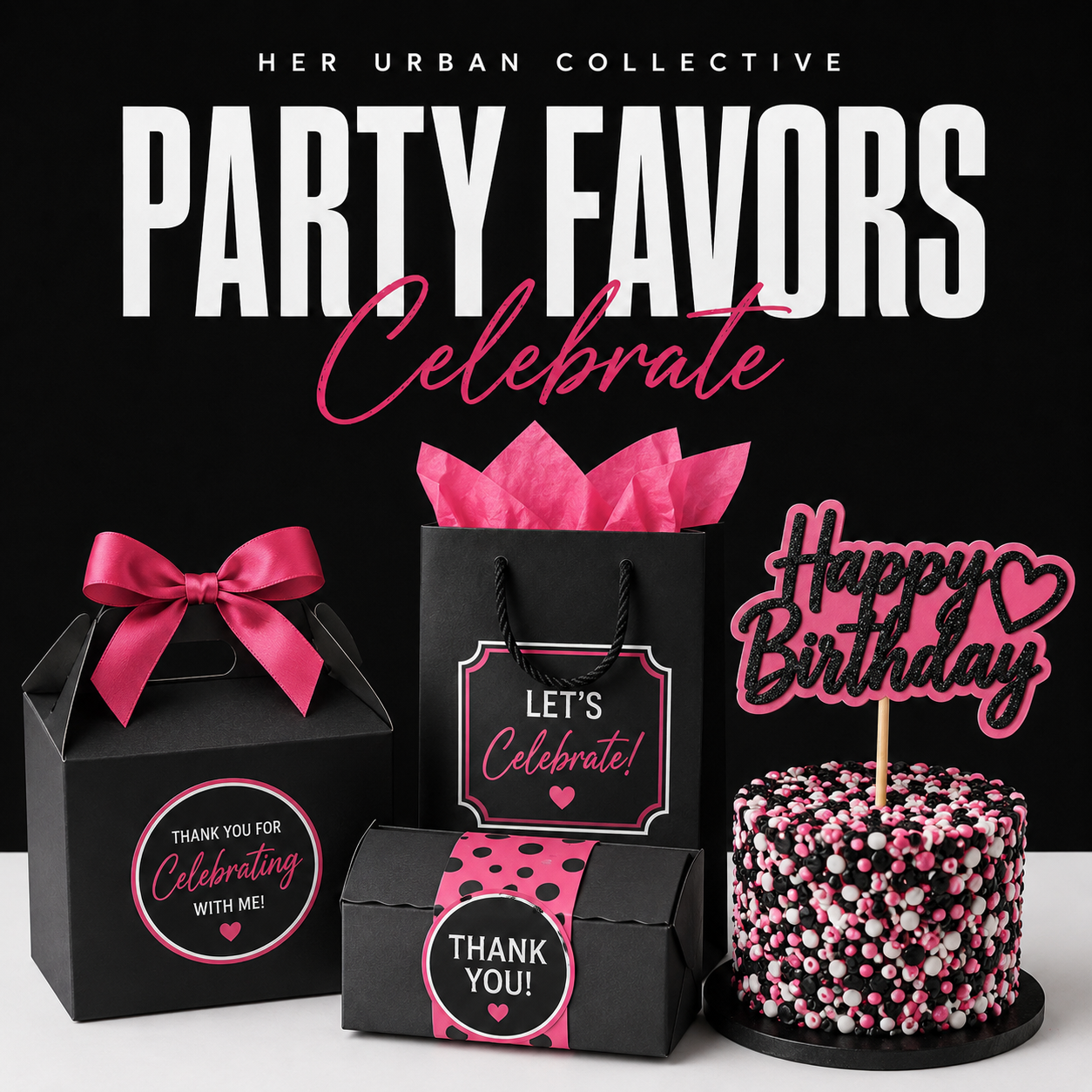party favors — illustrative product mockups
