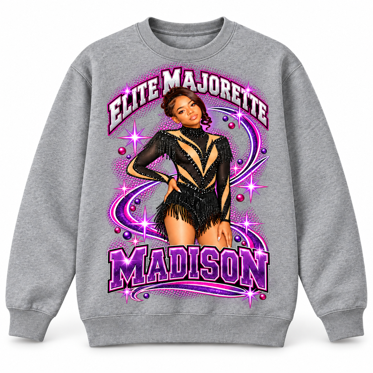 Crewneck / Grey — Madison sample custom photo design