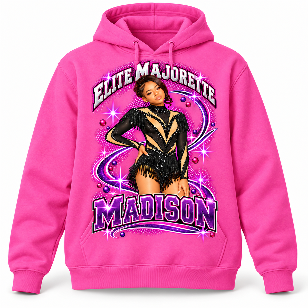 Hoodie / Pink — Madison sample custom photo design